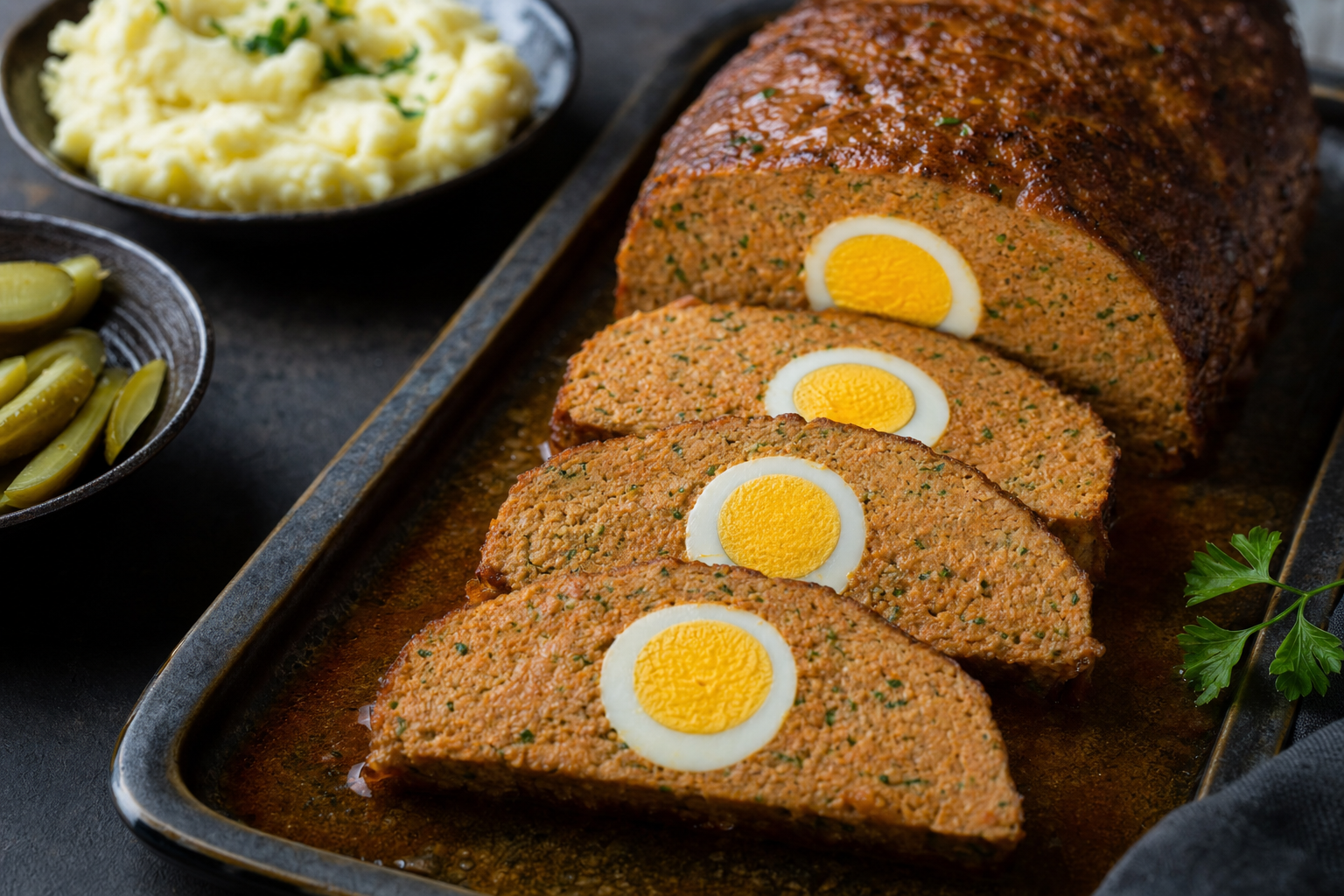 Stefánia-vagdalt — Saftiger Hackbraten mit ganzen Eiern in der Mitte
